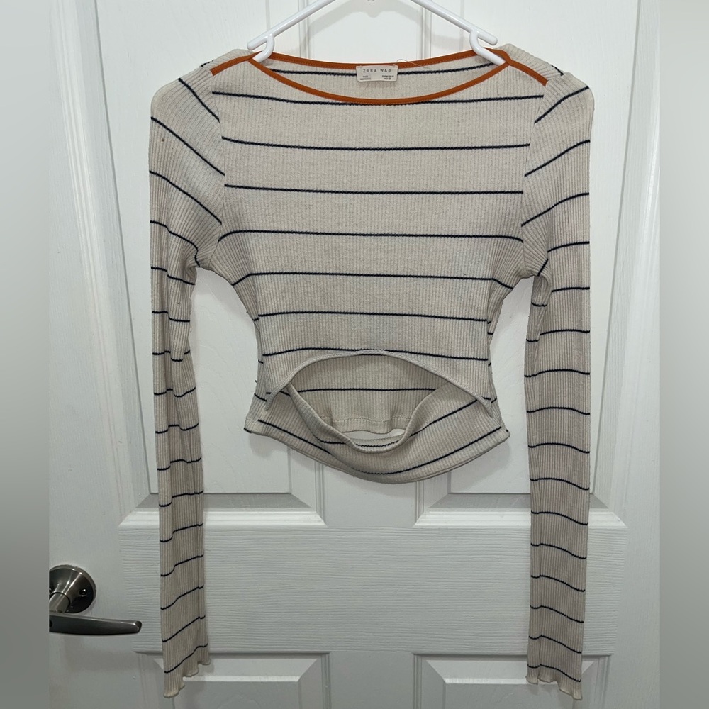 ZARA W&B crop top, s/m